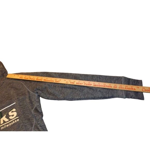 NBA Adidas Hoodie Men Sz‎ M Milwaukee Bucks Drawstring Sportswear Long Sleeve - Picture 5 of 8